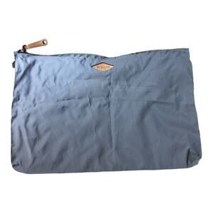 MZ Wallace Silver Zip Up Pouch Case 15.5"x 10"